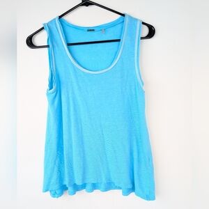 Tahari Scoop Neck Linen Blend Tank Top XS